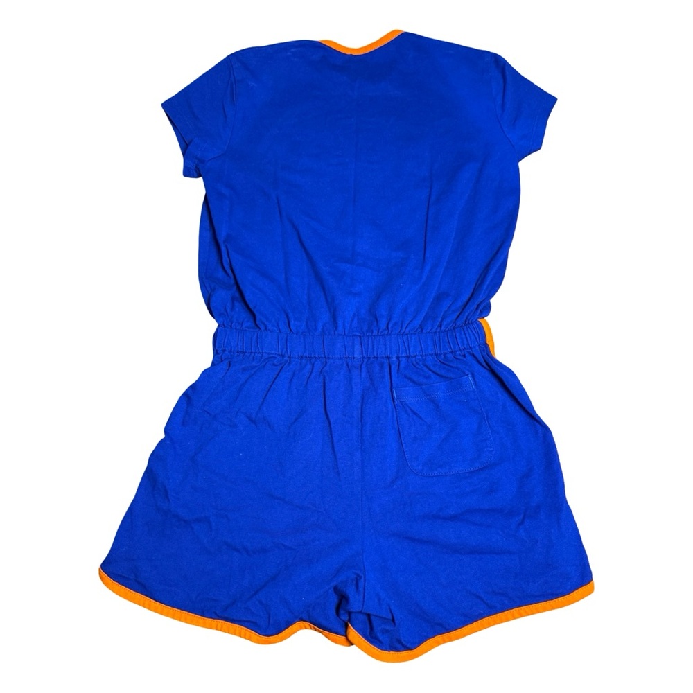 Polo Ralph Lauren Girls Logo Cotton Jersey Romper Blue Orange 6X - Picture 2 of 4